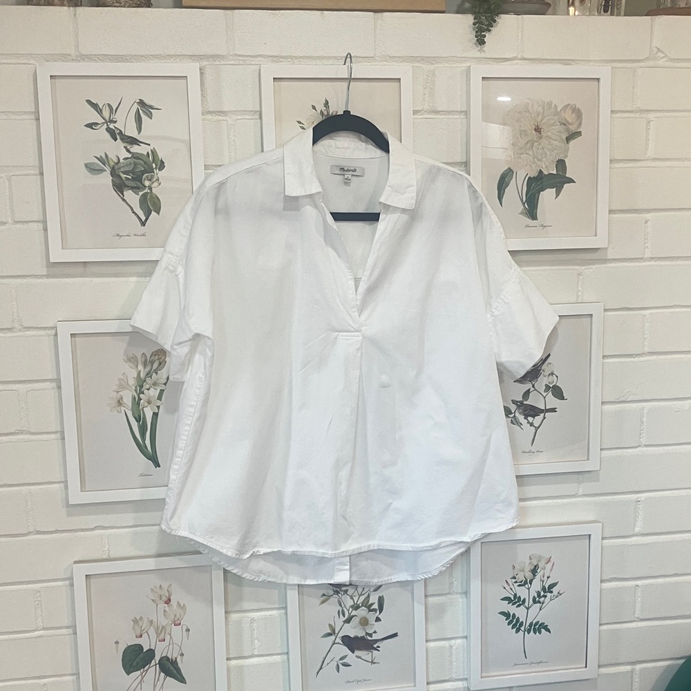 Madewell White Short Sleeve Top